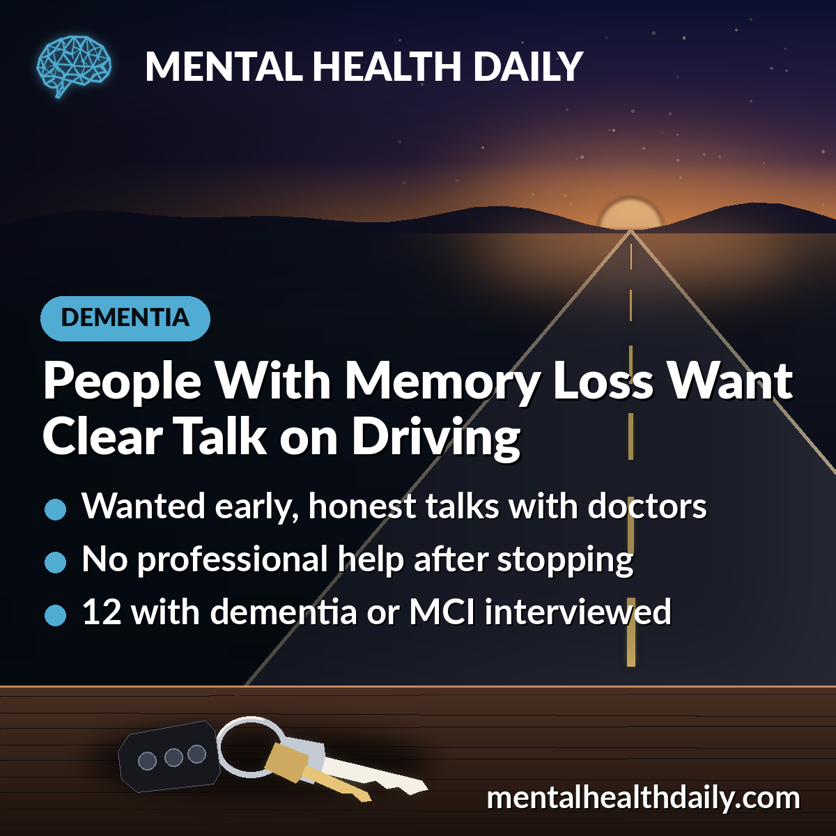 Dementia and Driving: Patients Want Early, Clear Talks With Doctors