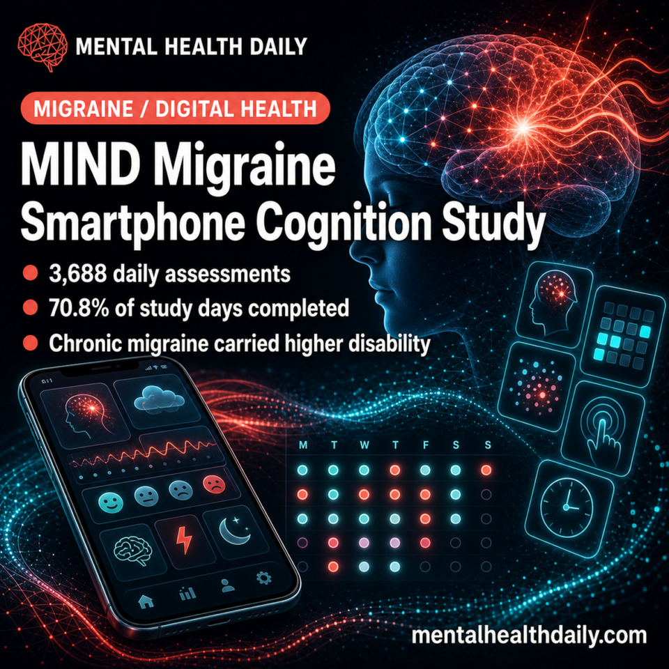 MIND Migraine Study Completed 3,688 Smartphone Cognition Assessments