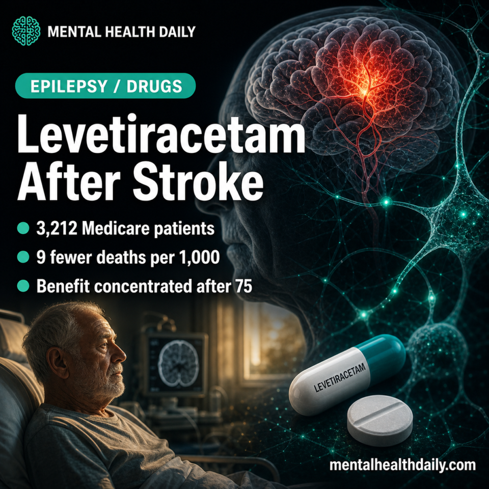 Levetiracetam After Stroke: 9 Fewer Deaths in Older Adults