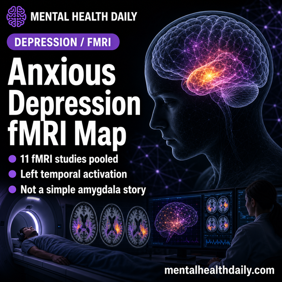 Anxious Depression fMRI Meta-Analysis Finds Left Temporal Activation