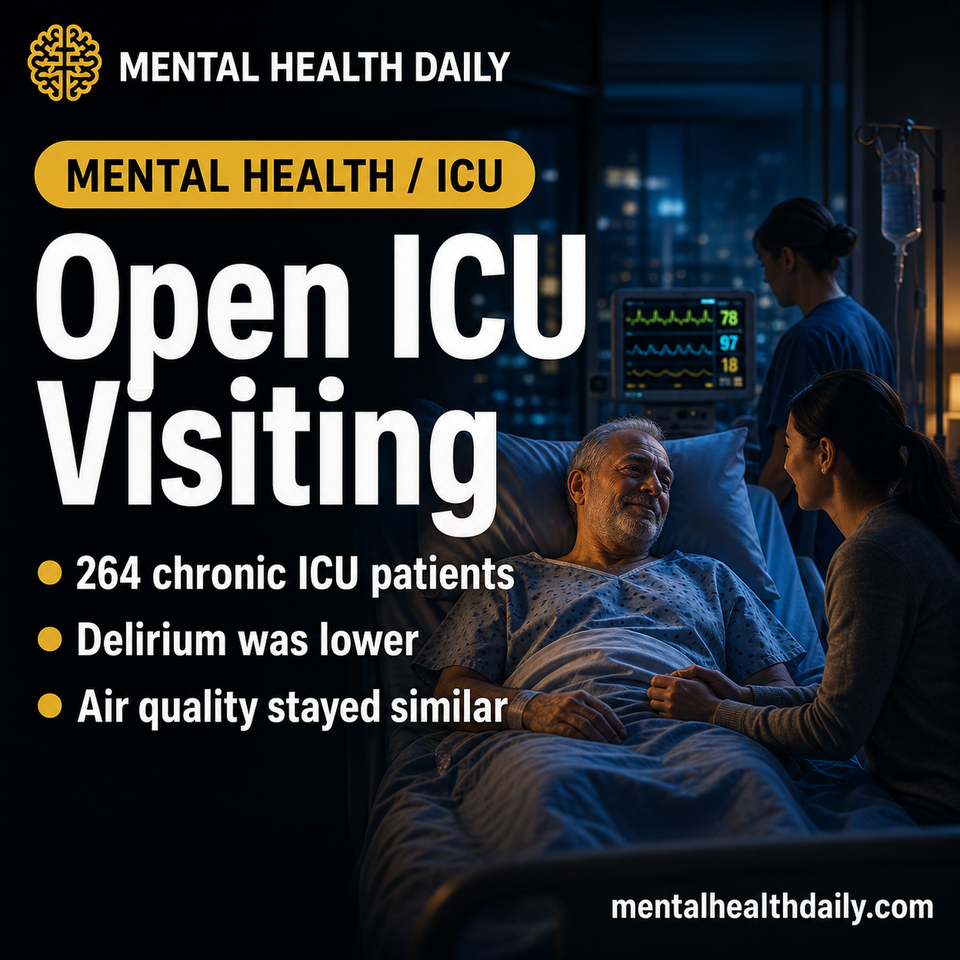 Open ICU Visiting Reduced Delirium and Anxiety in Chronic Critical Patients