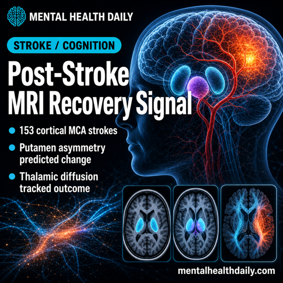 Post-Stroke Deep Gray Nuclei MRI Predicted 3-Month Recovery