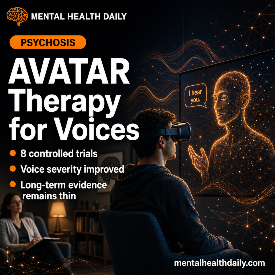 AVATAR Therapy Reduced Auditory Hallucination Severity in 8 Trials