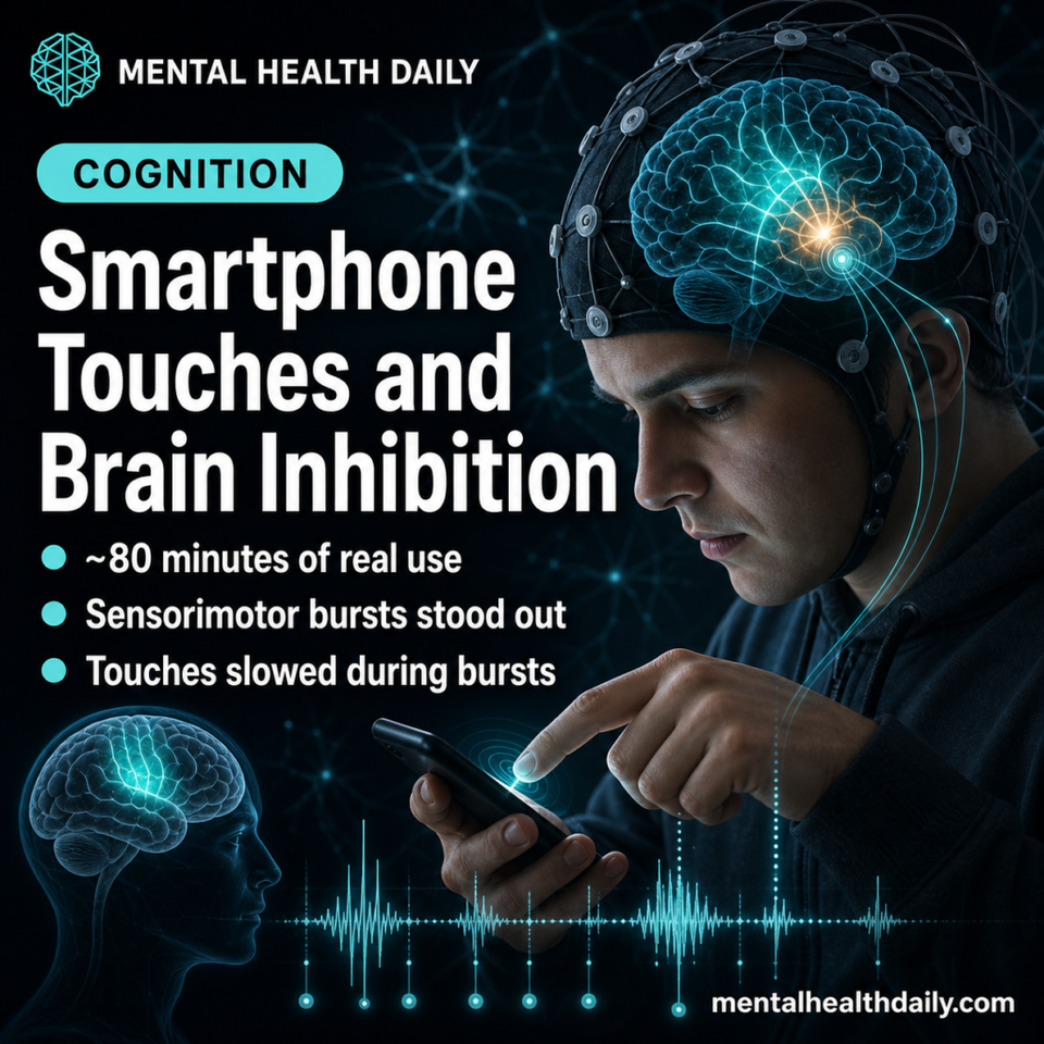 Smartphone Use Revealed Beta-Burst Cortical Inhibition During Touches