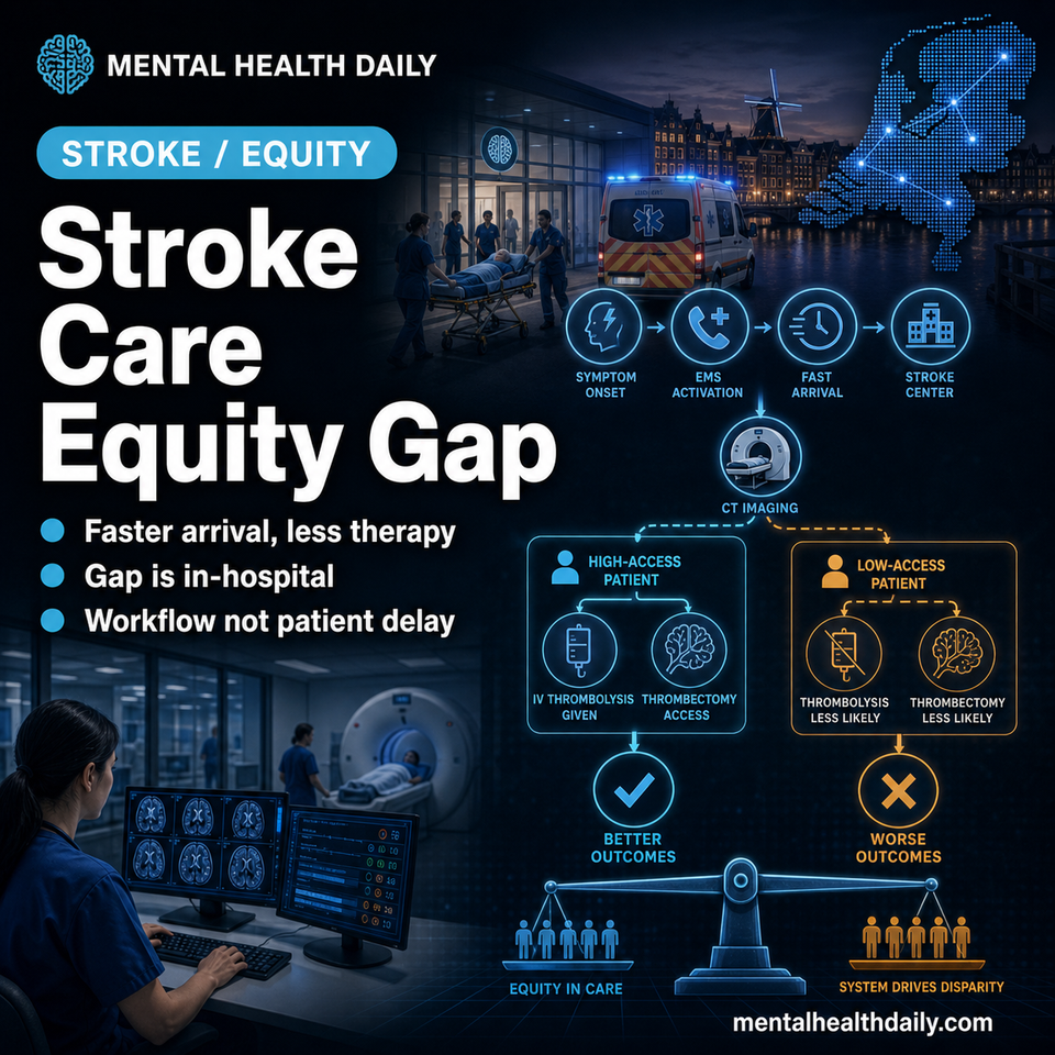 Migrant Stroke Patients Had 1.90x Higher Late-Arrival Odds