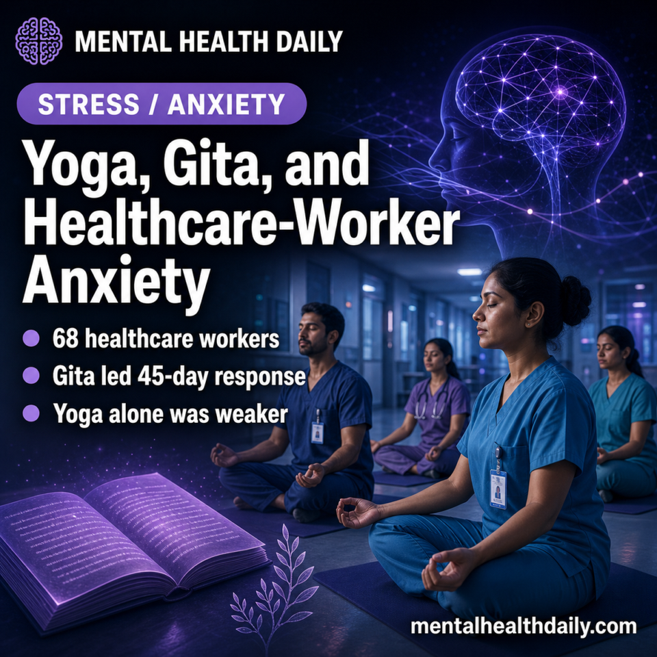 Bhagavad Gita and Yoga Reduced Healthcare-Worker Anxiety in 68-Person Trial