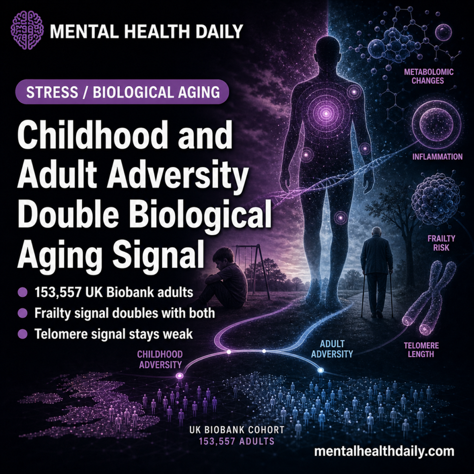 Child and Adult Adversity Doubled Frailty in UK Biobank