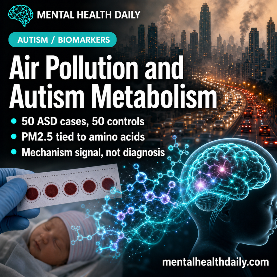 Prenatal PM2.5 Linked to Autism-Relevant Newborn Amino Acid Metabolism