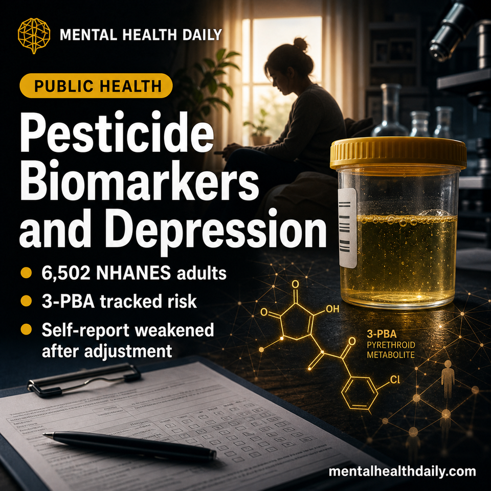 Household Pesticide 3-PBA Linked to Depression Risk in 6,502 Adults