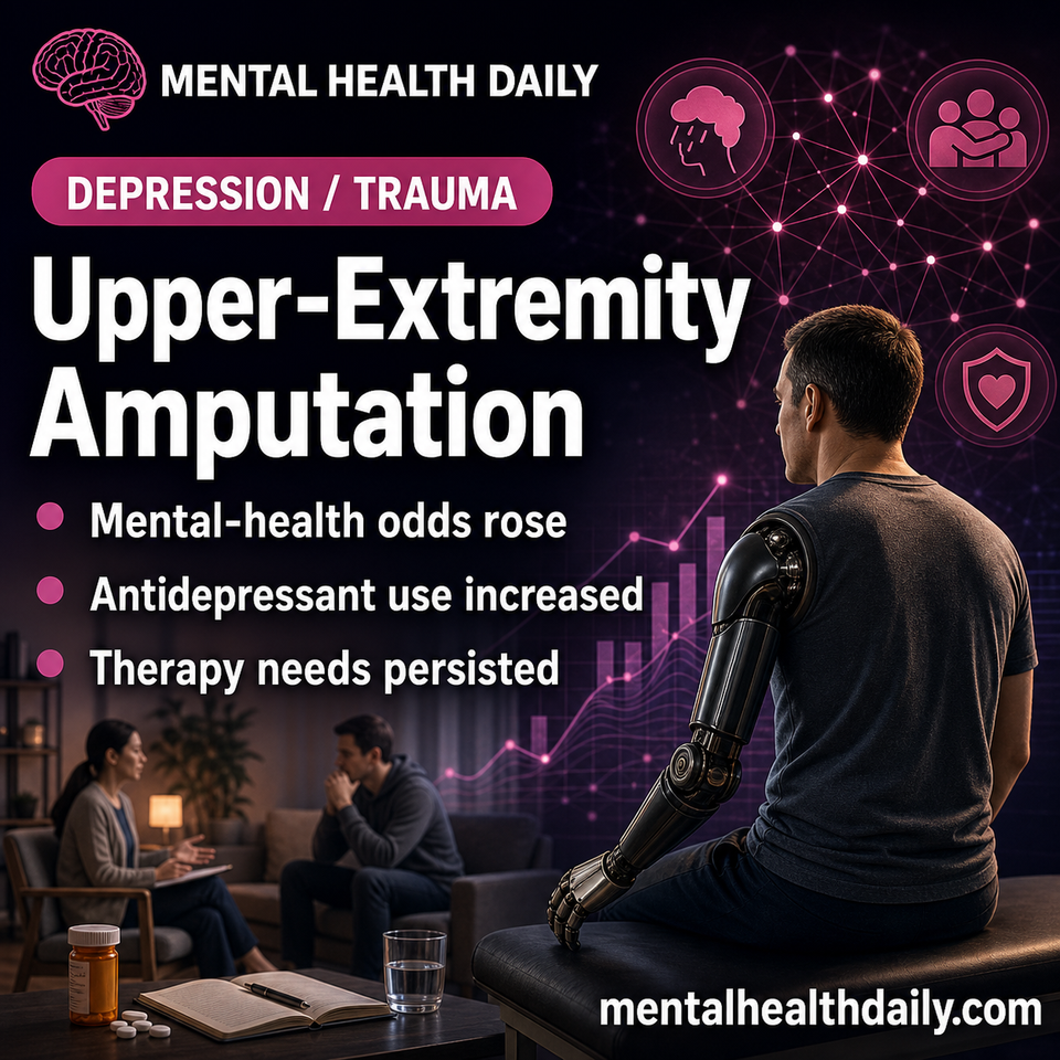 Major Upper-Extremity Amputation Raised Mental Health Odds