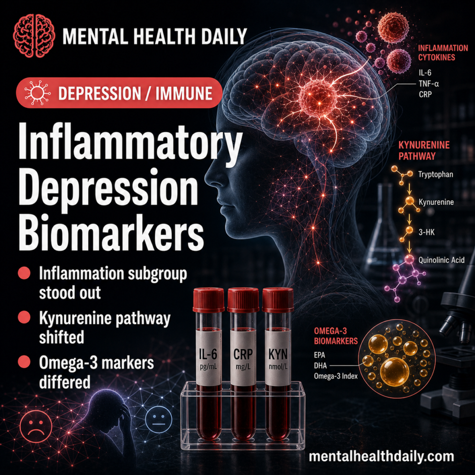 Inflammatory Depression Had Higher Kynurenine Metabolites