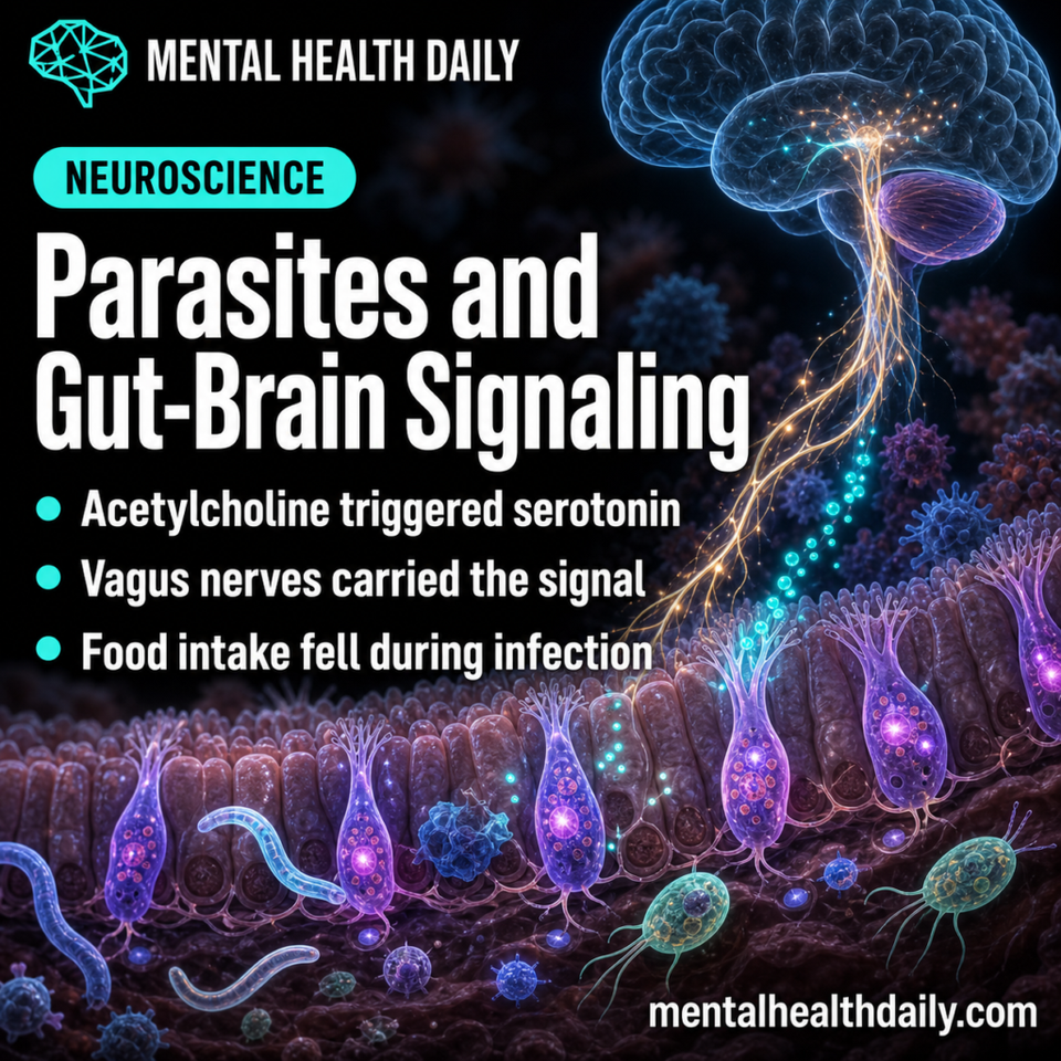 Parasite Gut-Brain Study Links Tuft Cells to Serotonin Appetite Signal