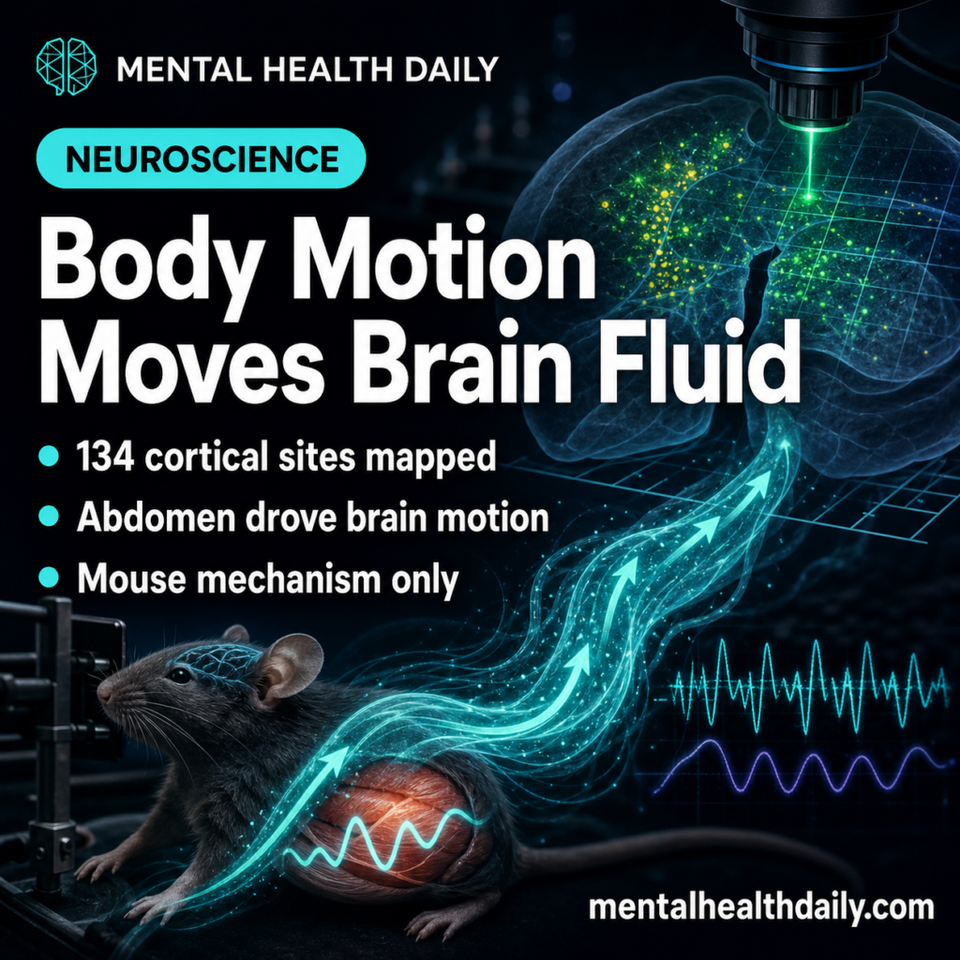 Awake Mouse Brain Motion Was Driven by Abdominal Coupling, Not Heartbeat