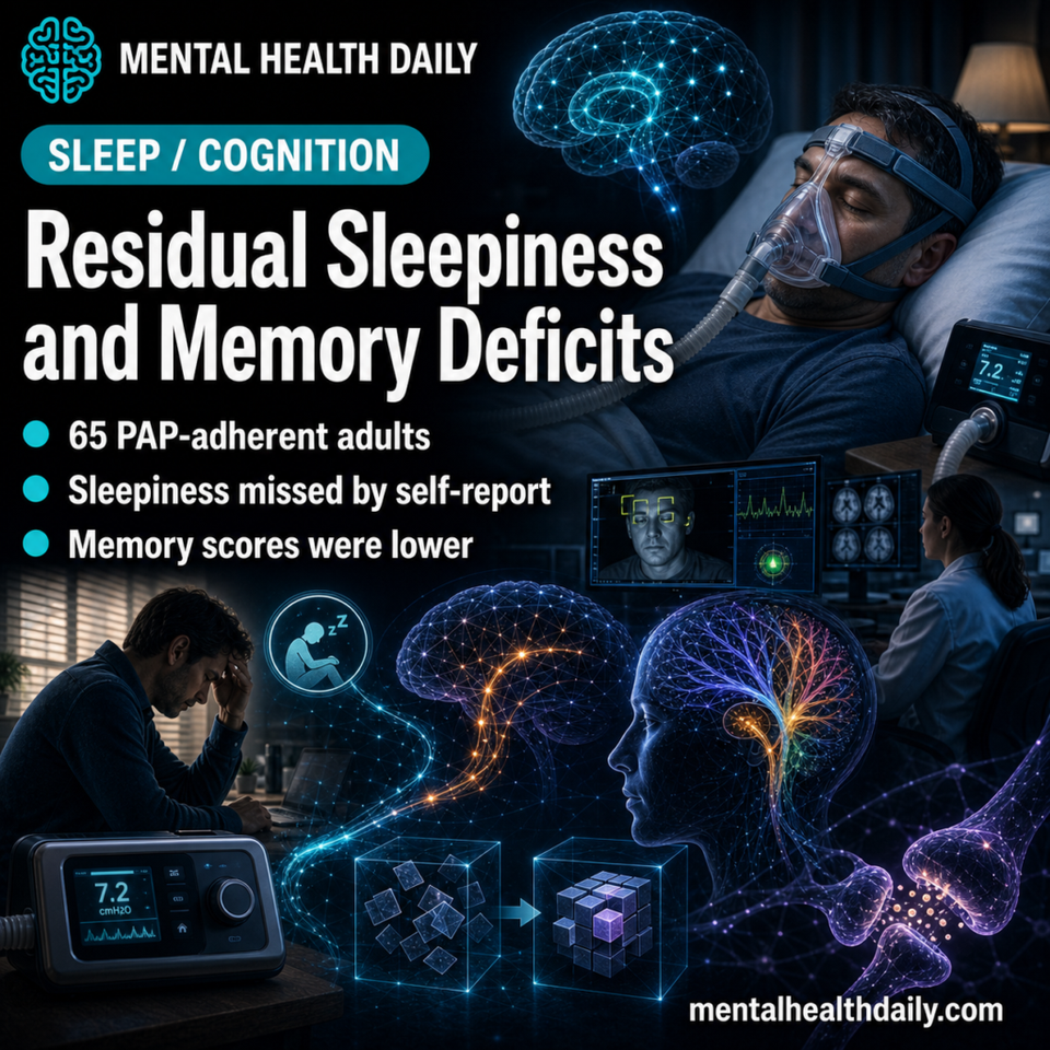 Residual Sleepiness in Treated Sleep Apnea Linked to Memory Deficits