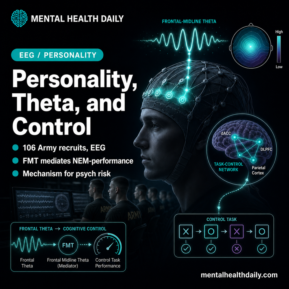 Negative Emotionality Reduces Frontal Midline Theta in 106 Recruits