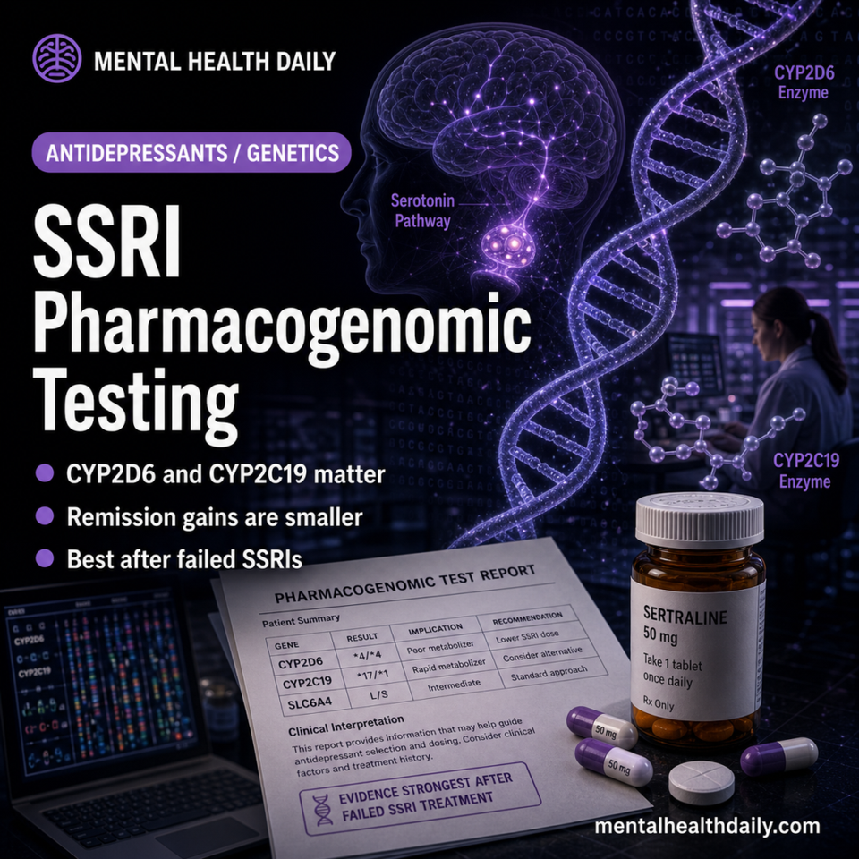 SSRI Pharmacogenomic Testing: CYP2D6, CYP2C19, Remission