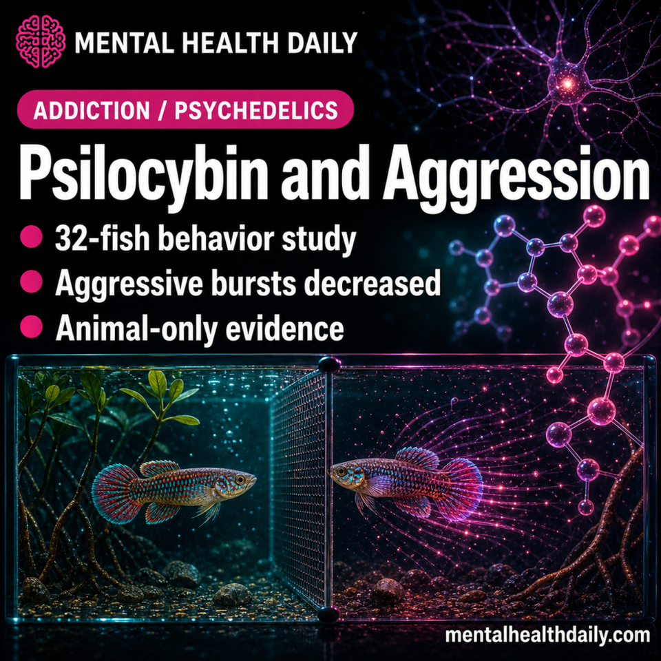 Psilocybin Reduced Fish Aggression Bursts in Rivulus Study