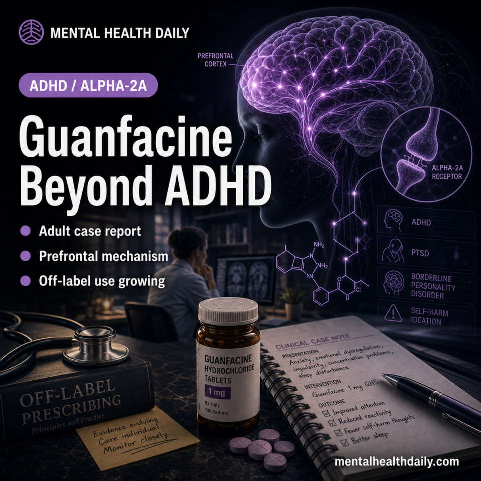1 mg Guanfacine for Self-Harm Thoughts in ADHD-PTSD-BPD Case