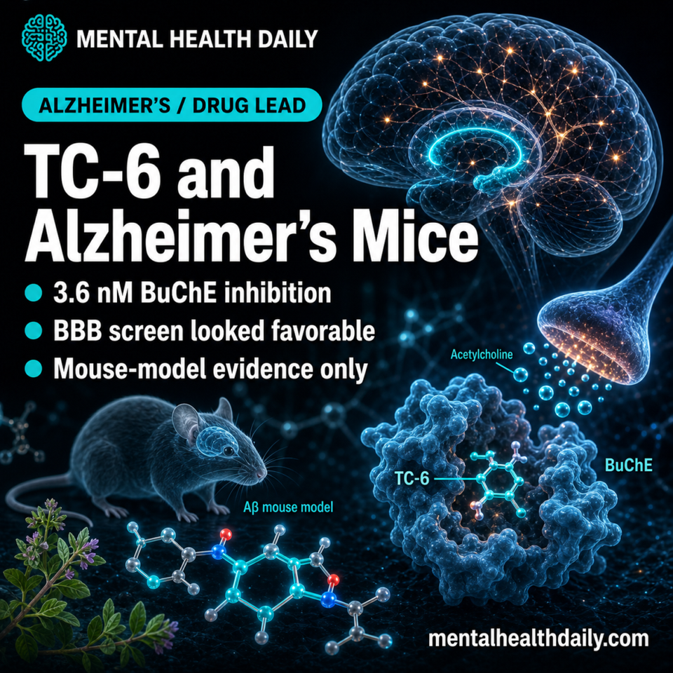 Thymol Carbamate TC-6 Improved Memory in Alzheimer’s Mice by Blocking BuChE