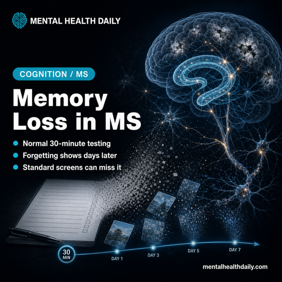 MS Memory Loss: 7-Day Recall Finds What 30-Minute Tests Miss