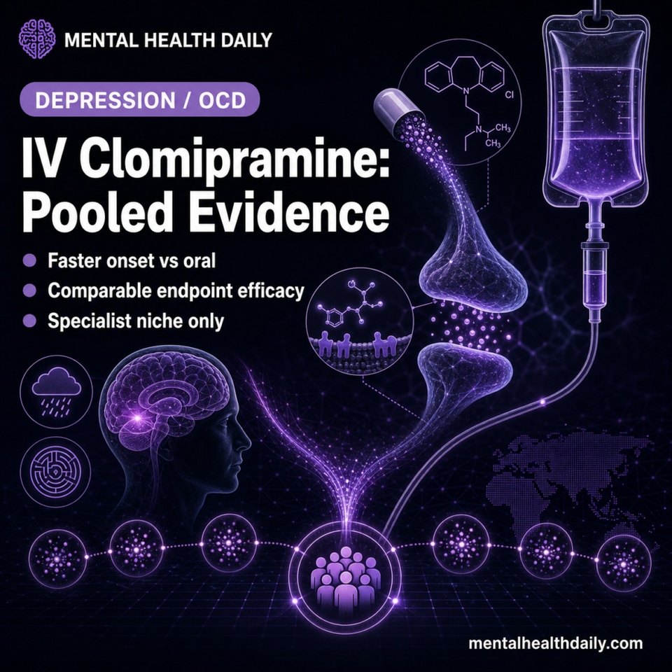 IV Clomipramine Shows No Clear Edge in Depression or OCD