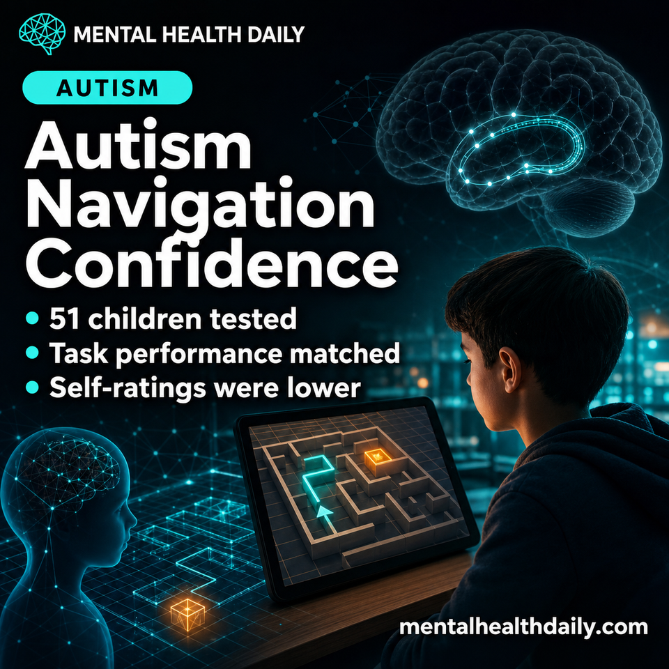 Autistic Children Matched Navigation Tasks but Rated Their Ability Lower