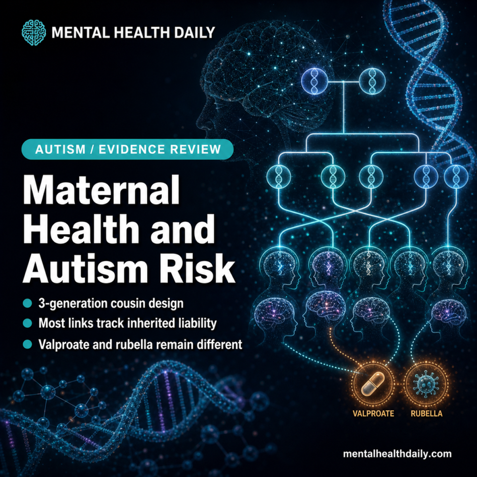 Maternal Health and Autism Risk: Most Links Are Genetic, Not Prenatal