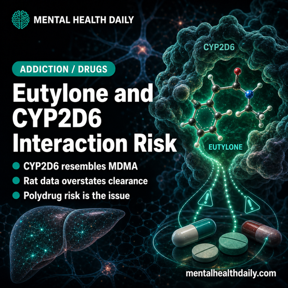 Eutylone Inhibits CYP2D6 Like MDMA: Polydrug Interaction Risk
