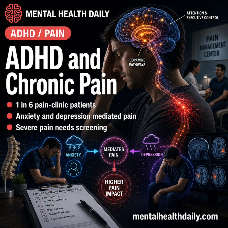 ADHD in Chronic Pain Clinics: 1 in 6 Screen Positive