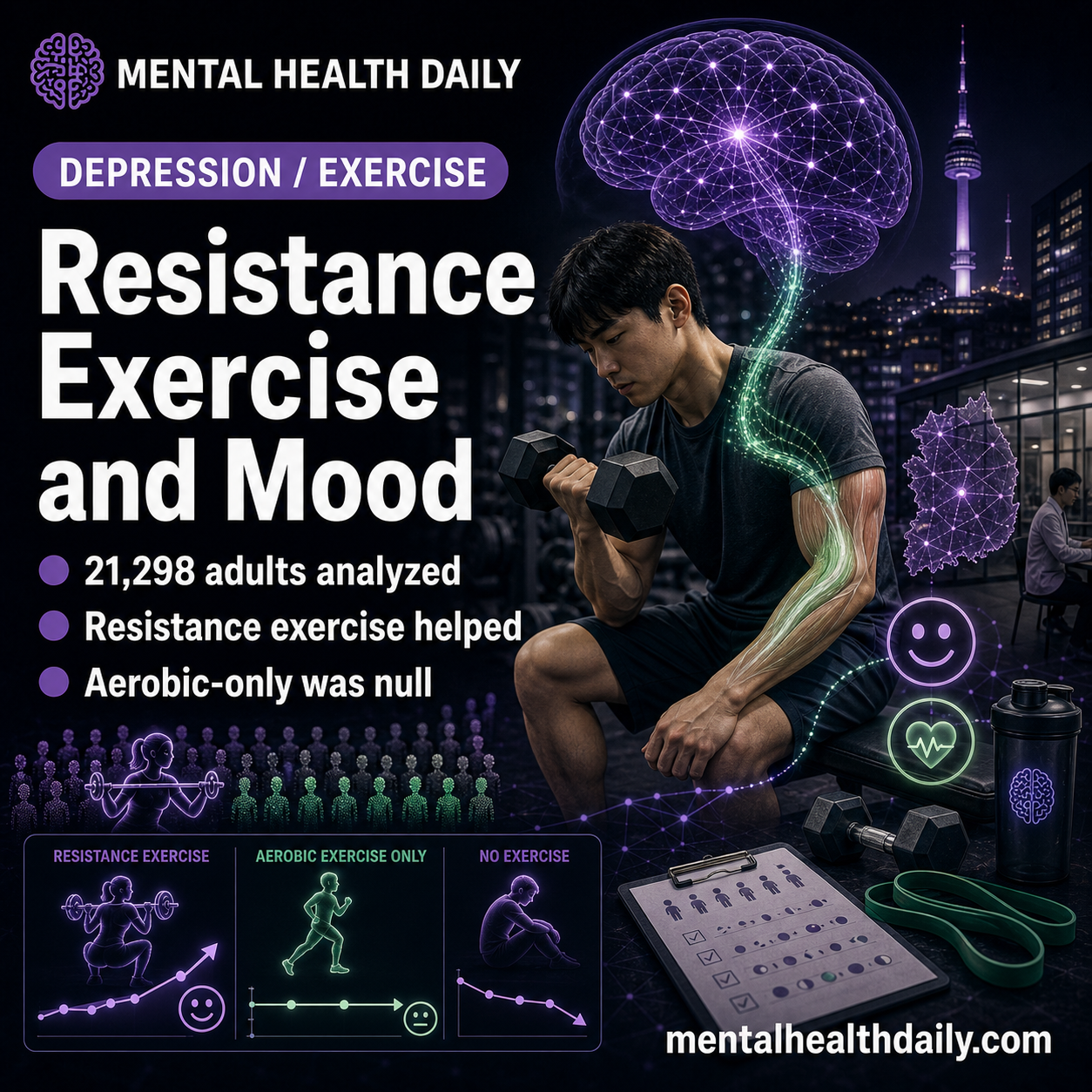 Resistance Exercise Linked to Lower Depression and Anxiety in Korean ...