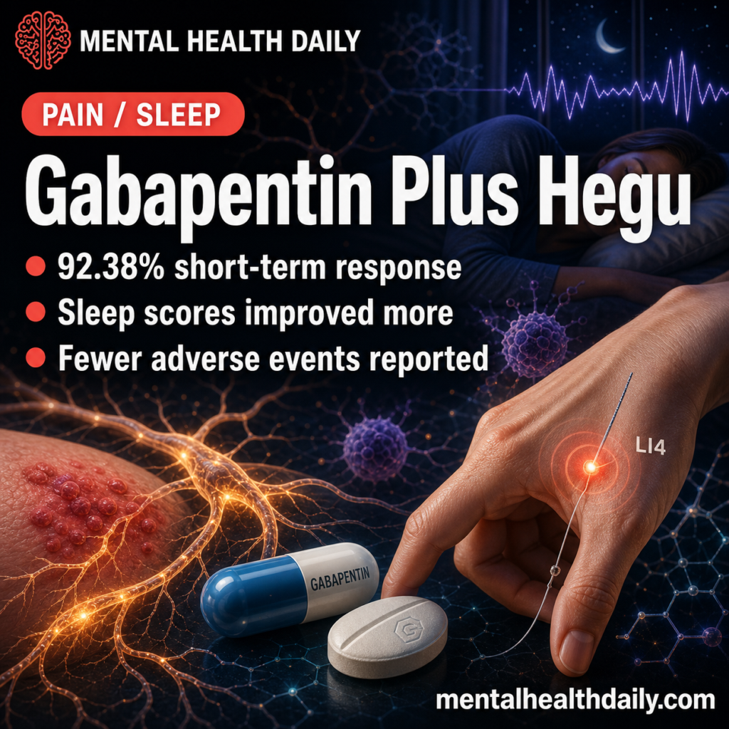 MHD featured image for gabapentin, Hegu catgut embedding, postherpetic neuralgia, and sleep quality.