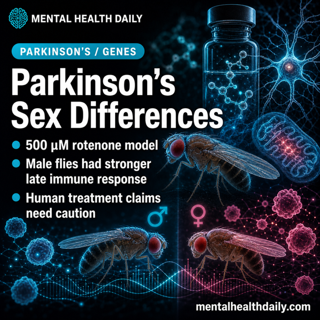 MHD featured image for Parkinson's sex differences and rotenone immune-gene response in Drosophila.