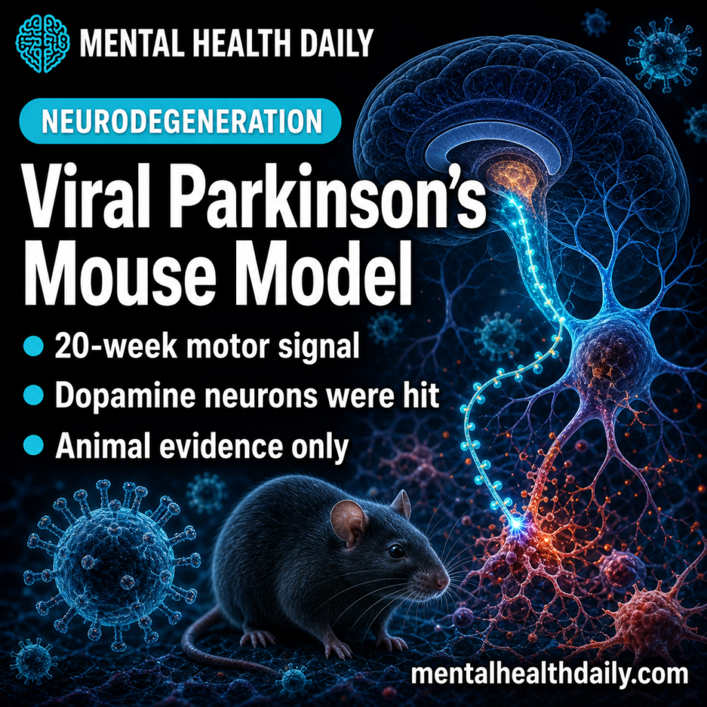 MHD featured image for a viral Parkinson's mouse model using Theiler's murine encephalomyelitis virus.