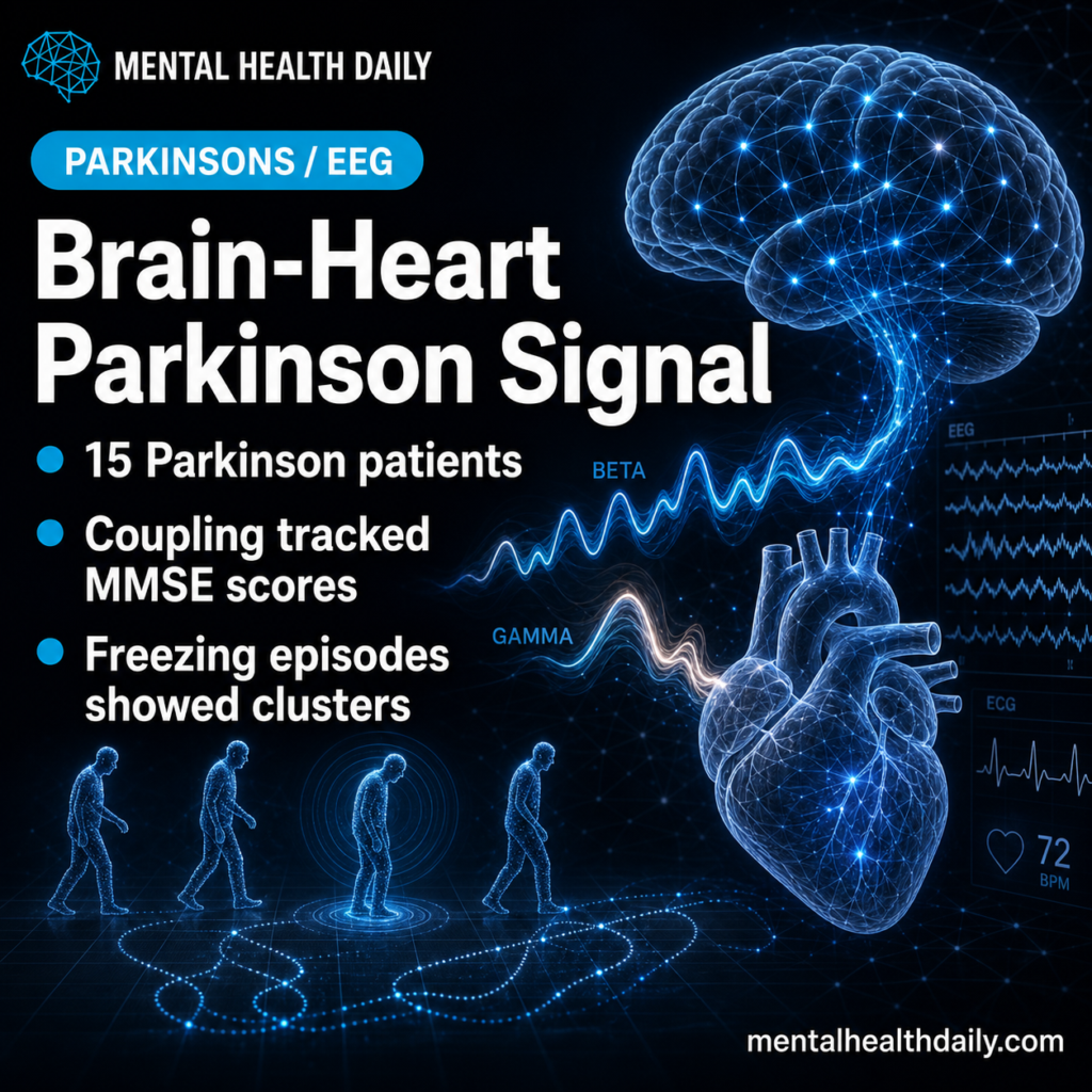 MHD featured image for Parkinson's brain-heart coupling and freezing of gait.