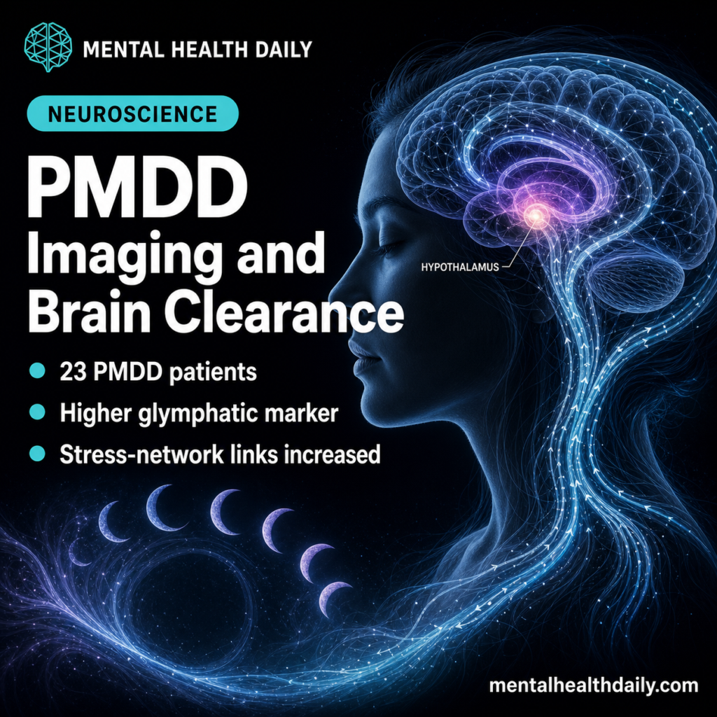 MHD featured image for PMDD glymphatic activity and hypothalamus connectivity.