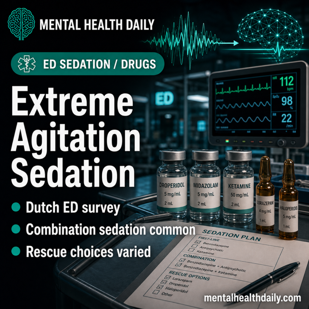 MHD featured image for droperidol, midazolam, and emergency sedation for extreme agitation.