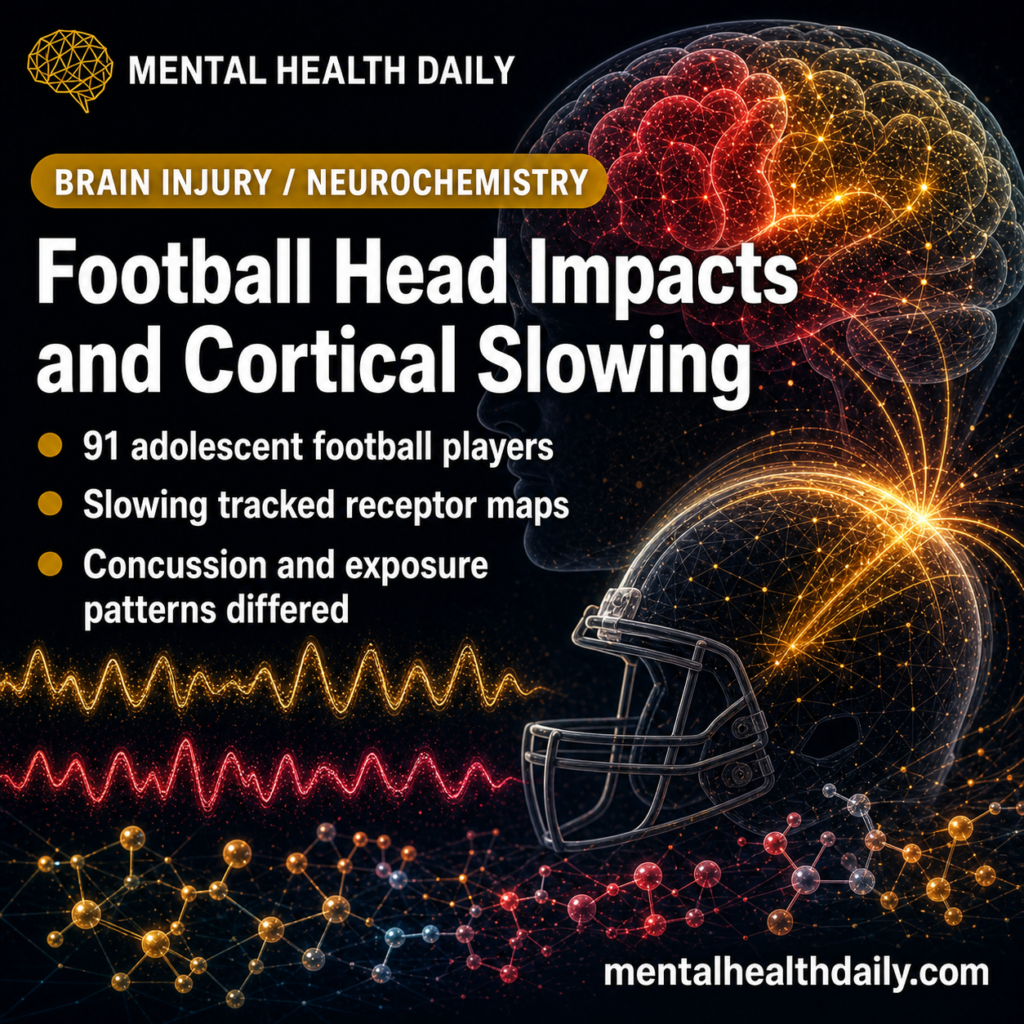 MHD featured image for adolescent football head impacts and cortical slowing maps.