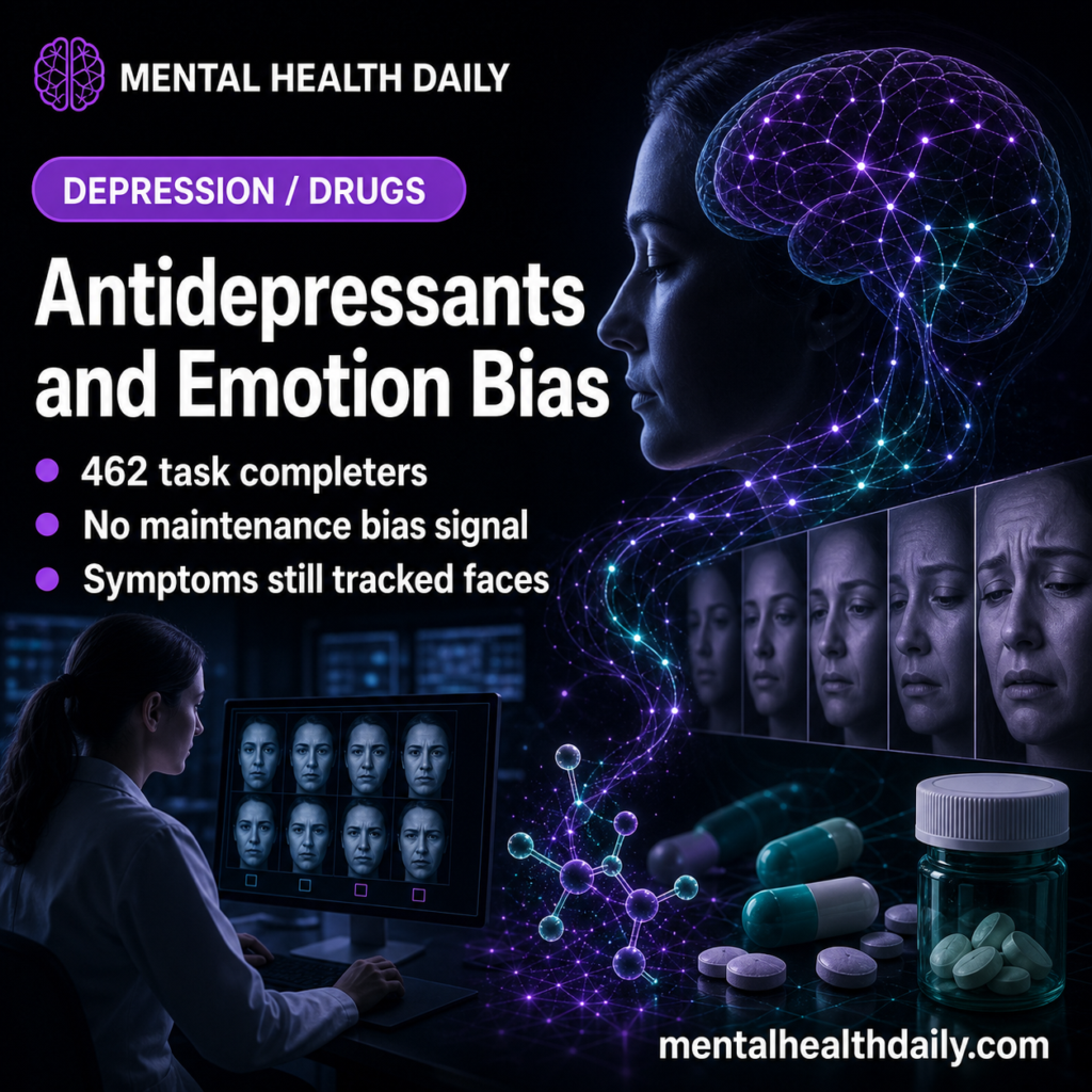 Antidepressants Did Not Shift Facial Emotion Recognition in Depression