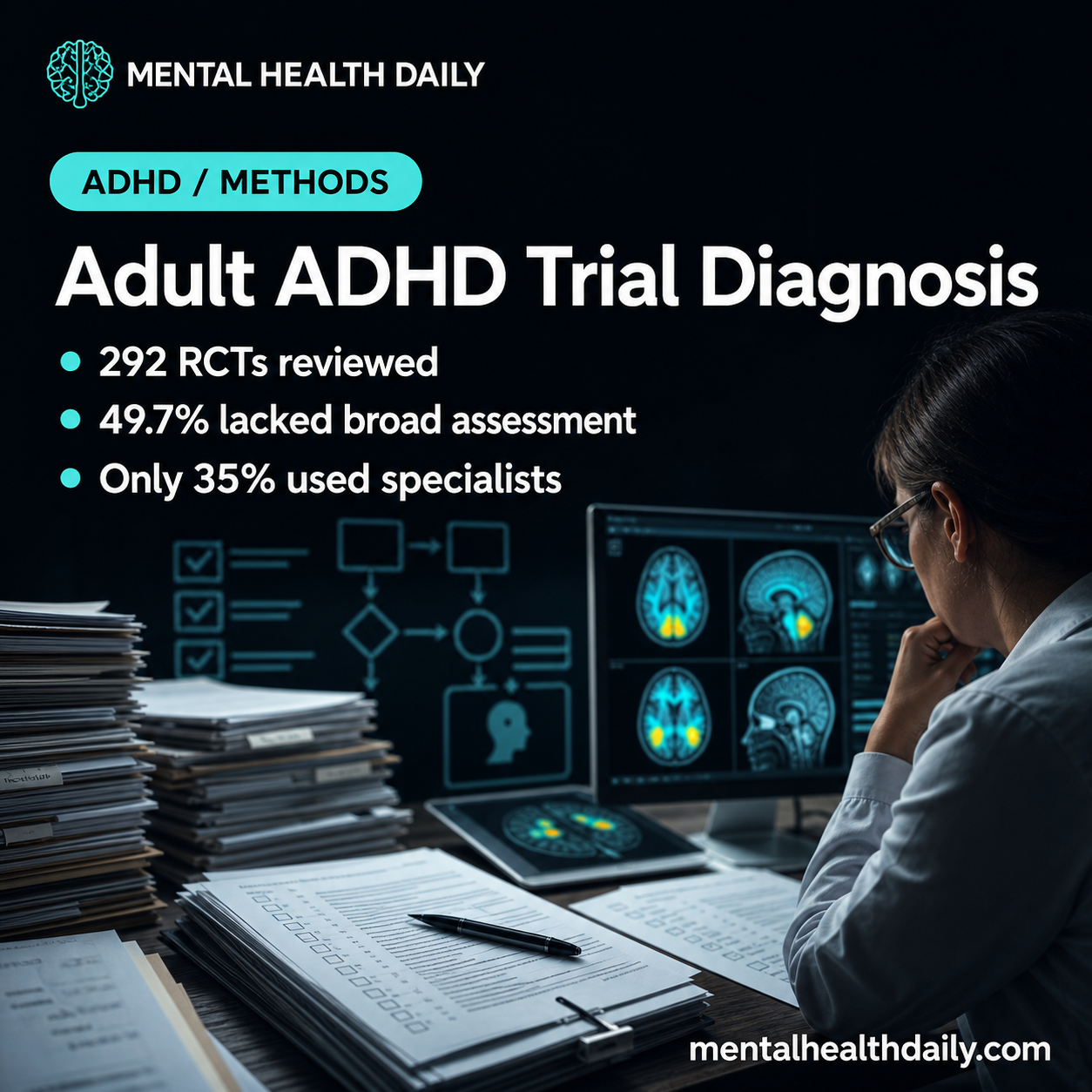 Adult ADHD Trials Often Skip Full Diagnostic Assessment