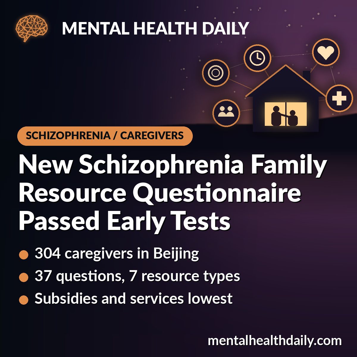 New Schizophrenia Family Resource Questionnaire Passed Early Tests in Beijing