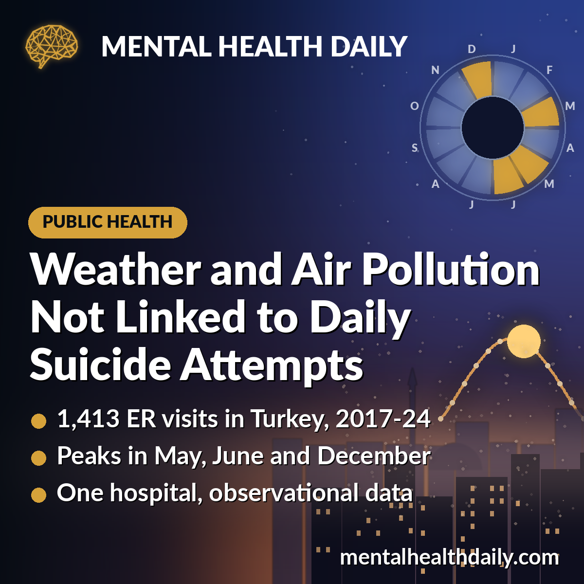 Weather and Air Pollution Not Linked to Suicide Attempts in Turkish City