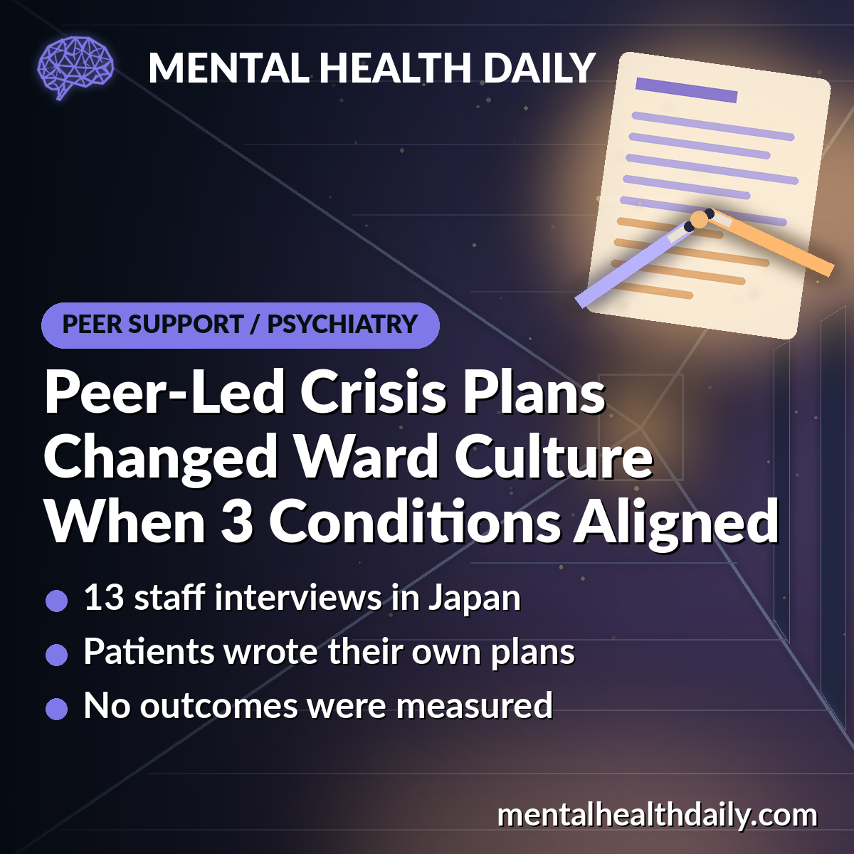 Peer-Led Crisis Plans Changed a Japanese Psychiatric Ward, Staff Say